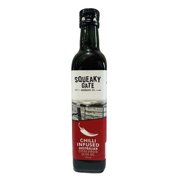 Squeaky Gate Chilli infused extra virgin olive oil 375ml