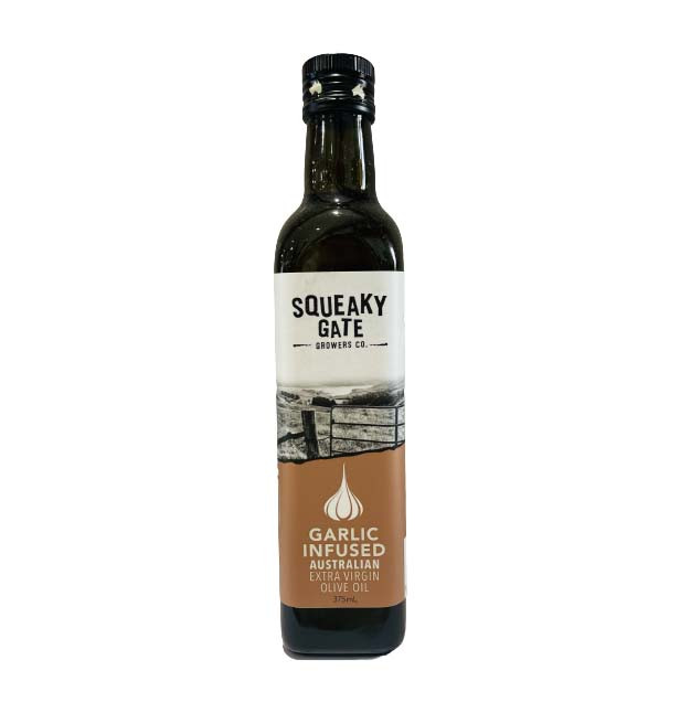 Squeaky Gate Garlic infused extra virgin olive oil 375ml