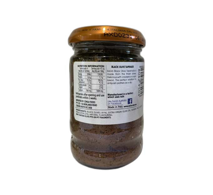 Sacla Black Olive tpenade 190g