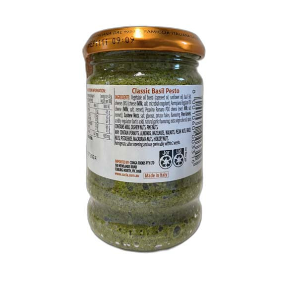 Sacla Classic Basil Pesto 190g