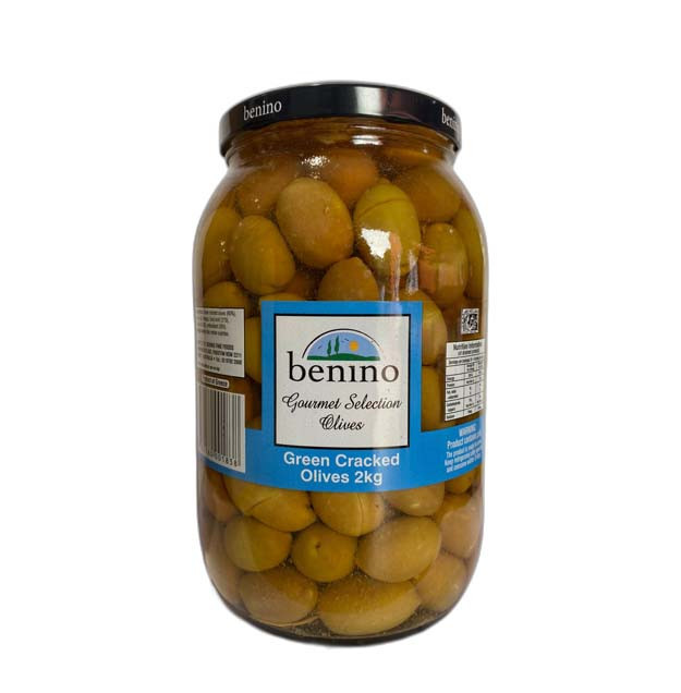 Benino green cracked olives