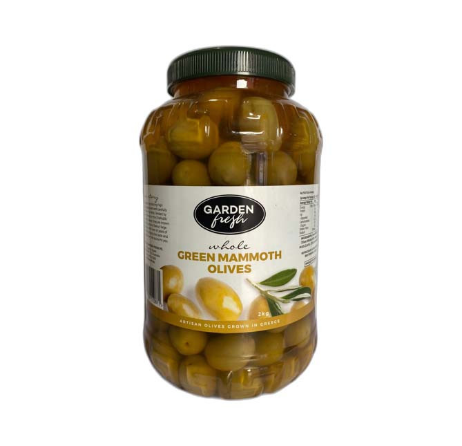 Garden fresh pitted green olives