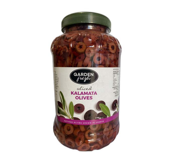 Garden Fresh Sliced Kalamata Olives 2kg Mayfairfresh Shop