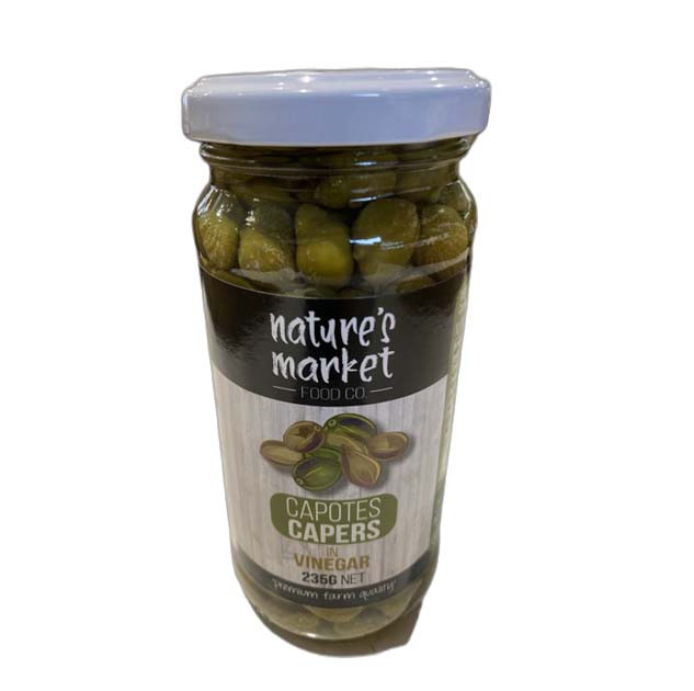 Natures market capers in vinegar