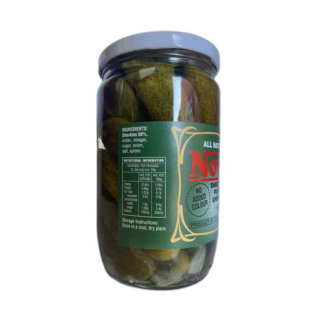 All Natural Sweet Sour Pickled Gherkins