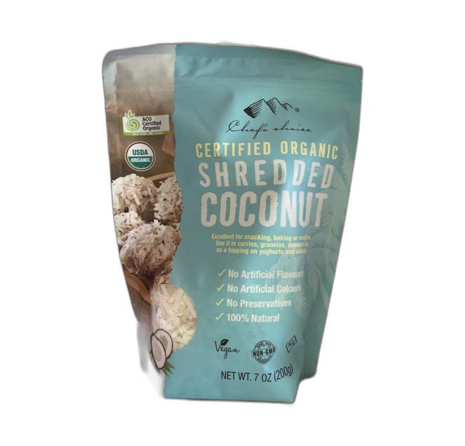 Chef's Choice Certified Organic Shredded Coconut 200g