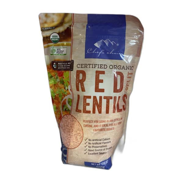Chef's Choice Organic Red Lentils 500g