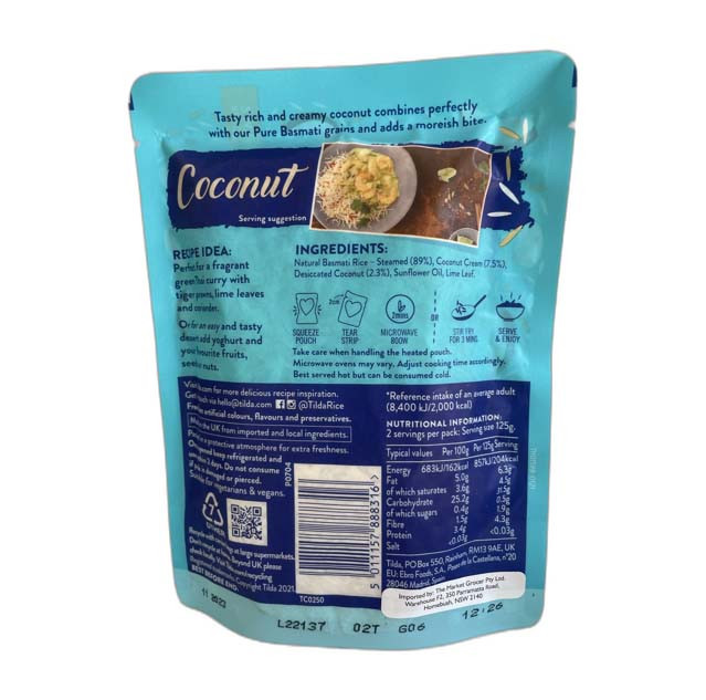 Tilda Coconut Basmati Rice 250G