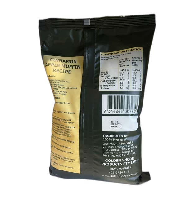 Golden Shore Rye Flour 800g