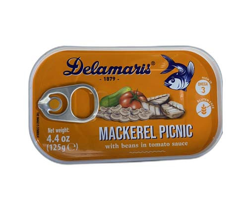 Del Mackerel Picnic beans in tomato sauce 125g