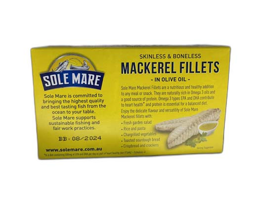 Sole Mare Mackerel Fillets Olive Oil