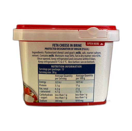 Dodoni Feta In Brine Drained Weight 400g