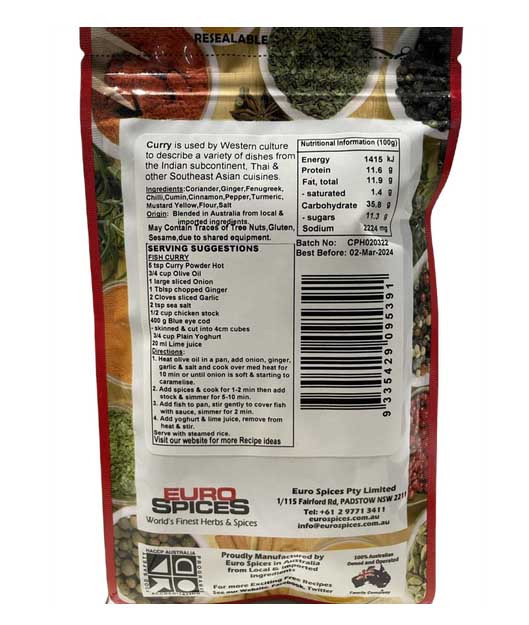 Euro Spices Curry Powder-Hot