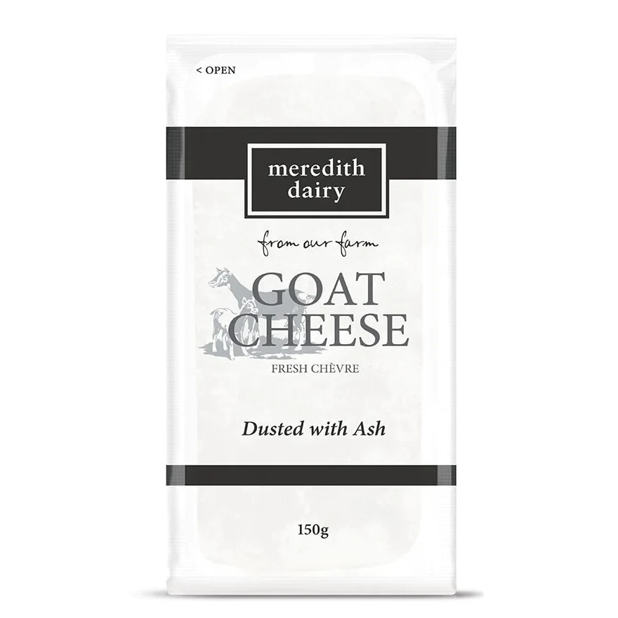 MEREDITH DAIRY GOAT CHEESE FRESH CHEVRE DUSTED WITH ASH 150G