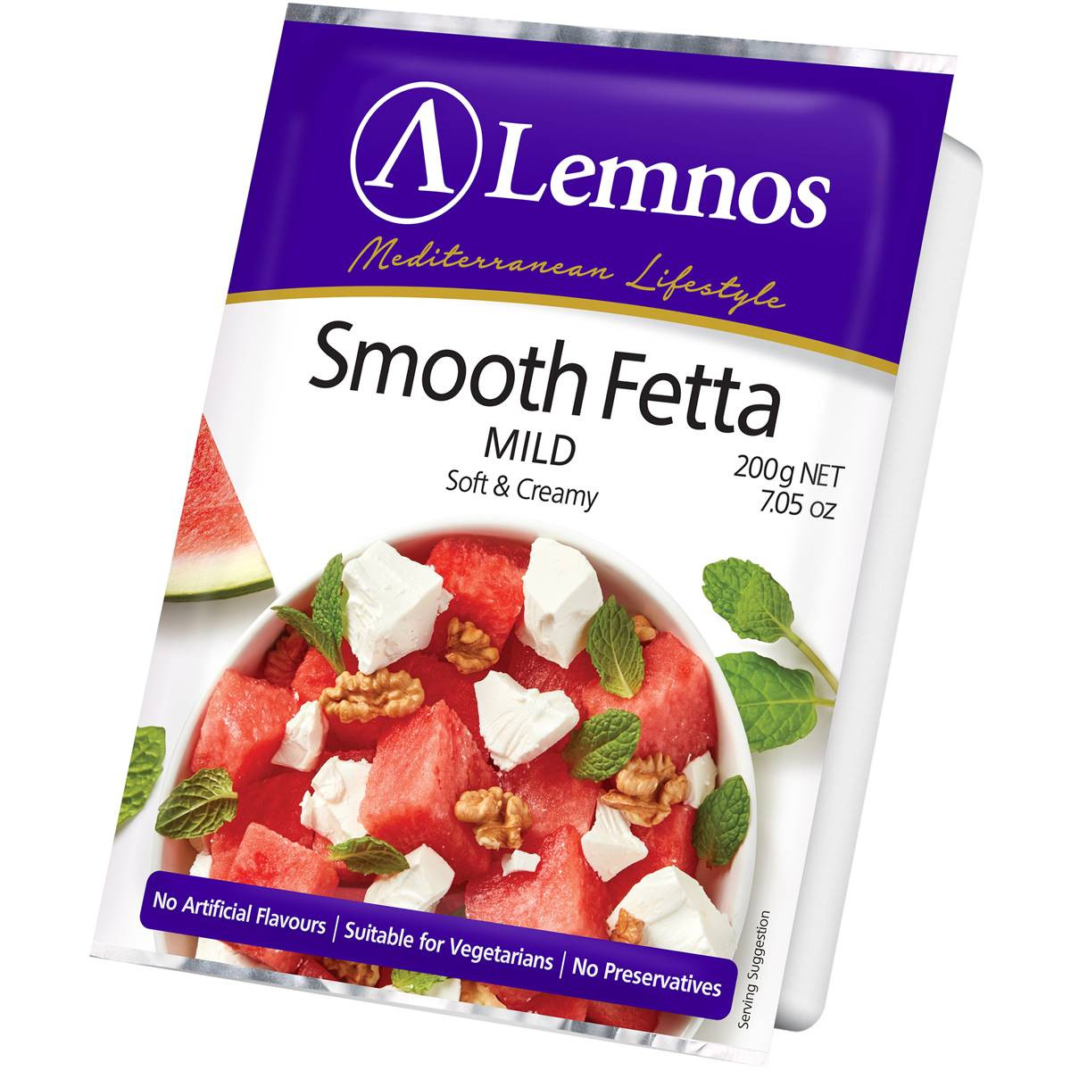 Lemnos Smooth Fetta Cheese 200g