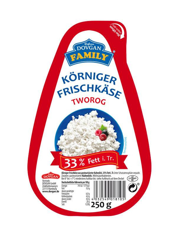 Dovgan family cottage cheese %33 fat 250g