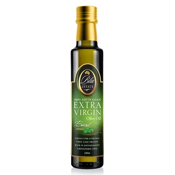 BLU ESTATE EXTRA VIRGIN OLIVE OIL BASIL INFUSED 250ML