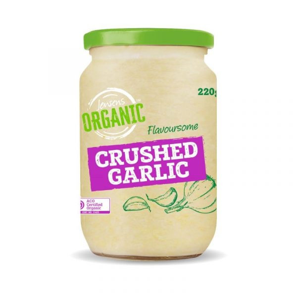 Jensens Organic Garlic 220g
