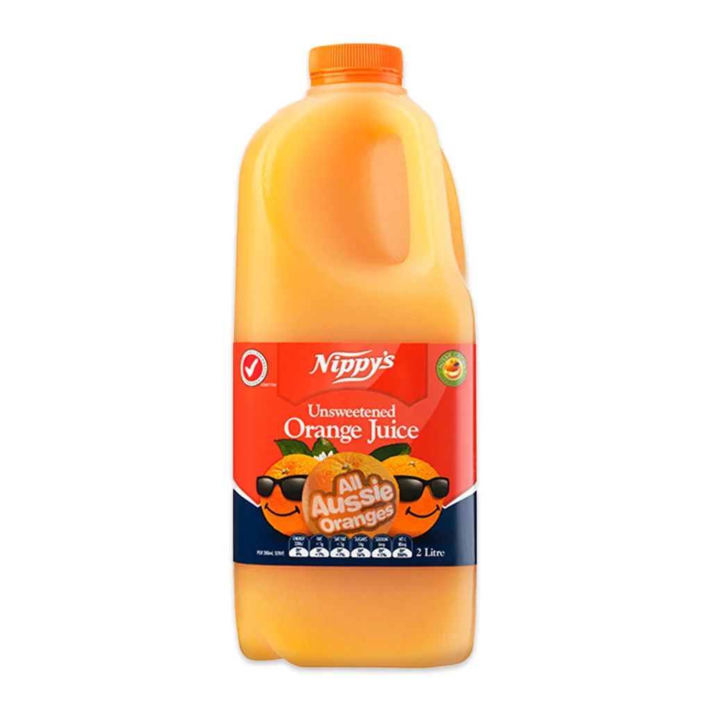 NIPPY S ORANGE JUICE UNSWEETENED 2L