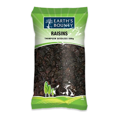 Earth's Bounty Thompson Seedless Raisins 500g