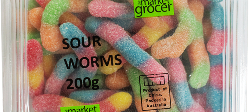 SOUR WORMS 200G