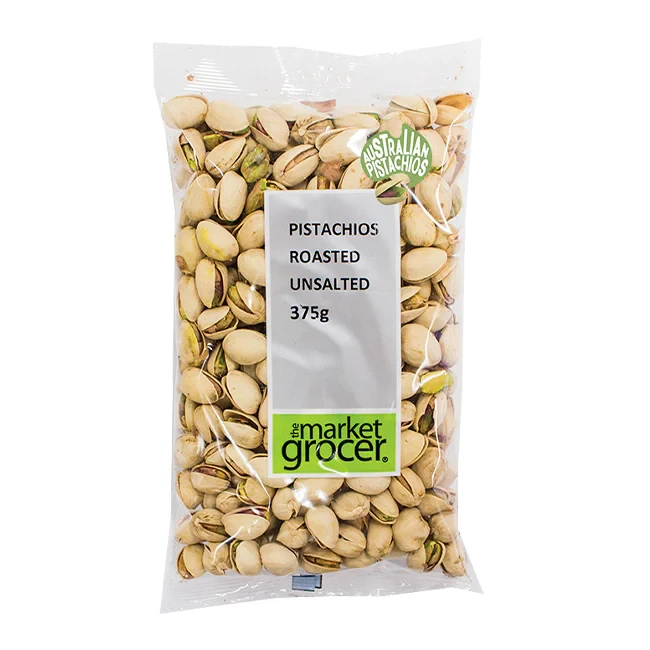 THE MARKET GROCER Australian Pistachios Roasted & Unsalted 375g
