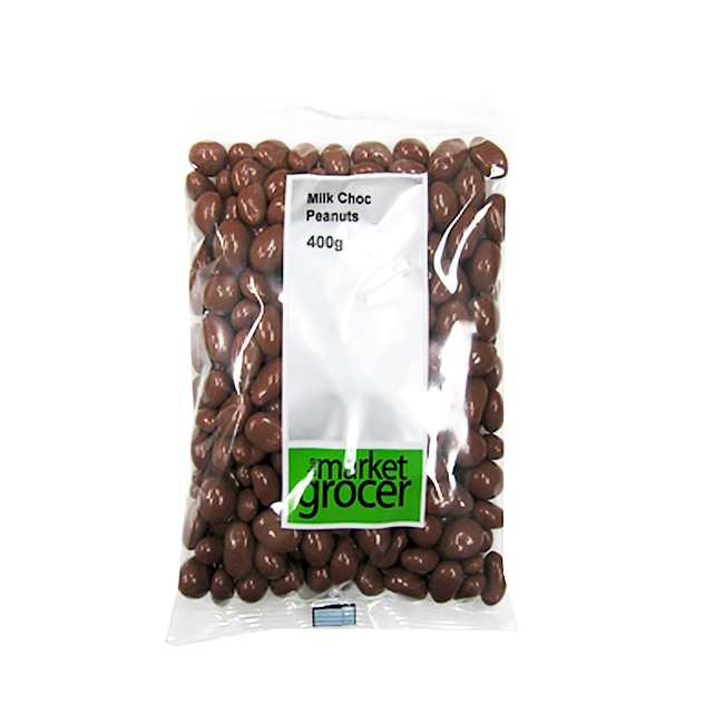 The Market Grocer Milk Chocolate Peanuts 400 Gram