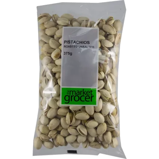 The Market Grocer Pistachios Roasted Unsalted 375gm