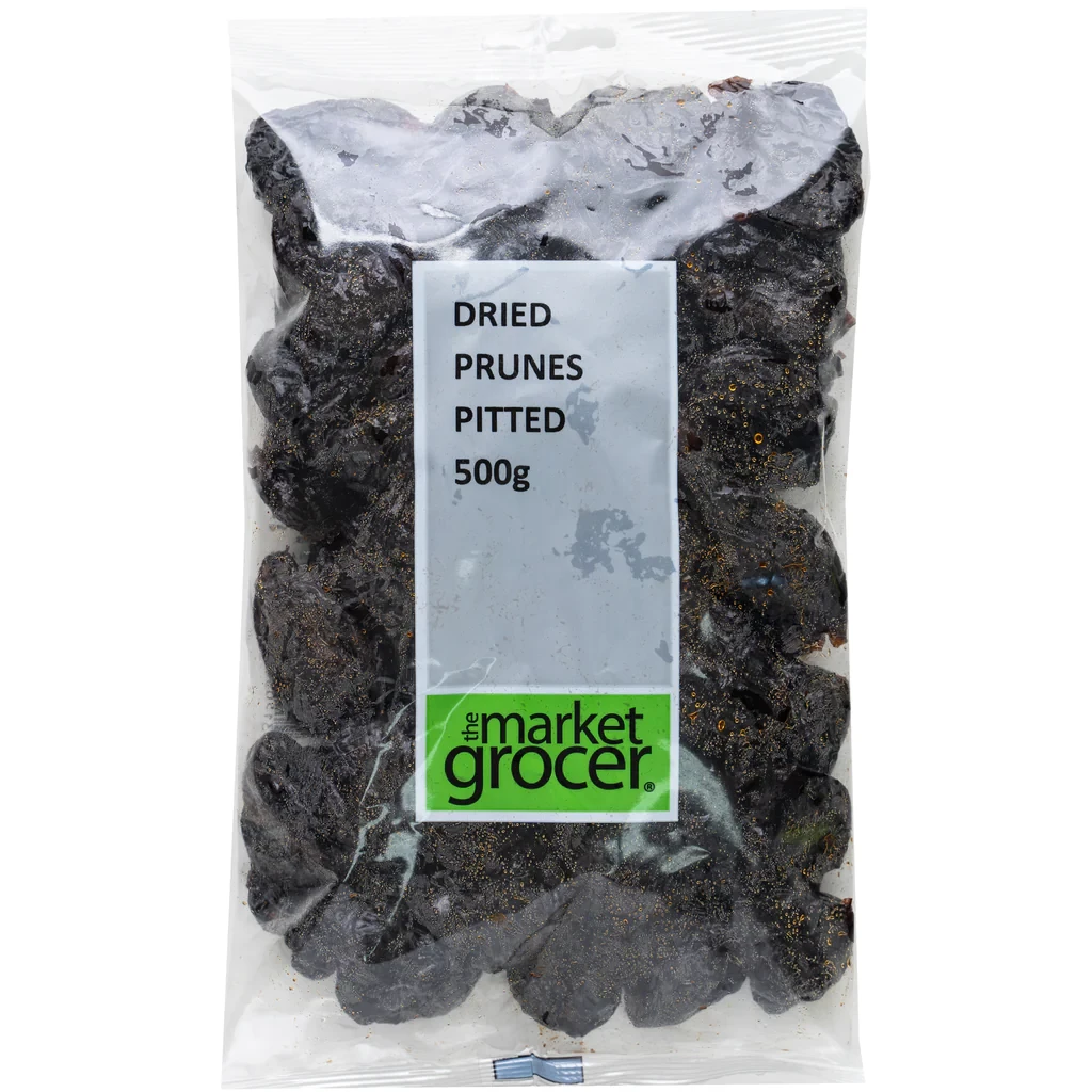 THE MARKET GROCER DRIED PRUNES PITTED 500G