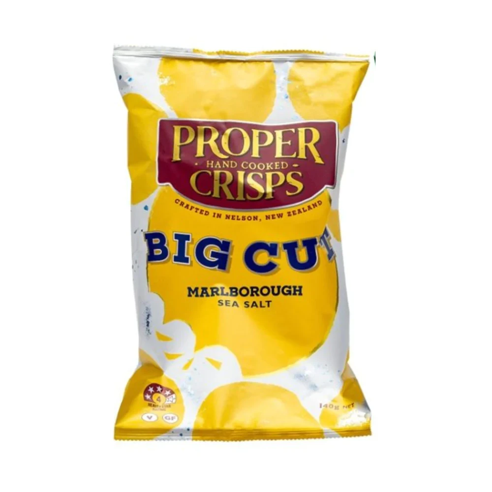 Proper Crisps Big Cut Marlborough Sea Salt 140g