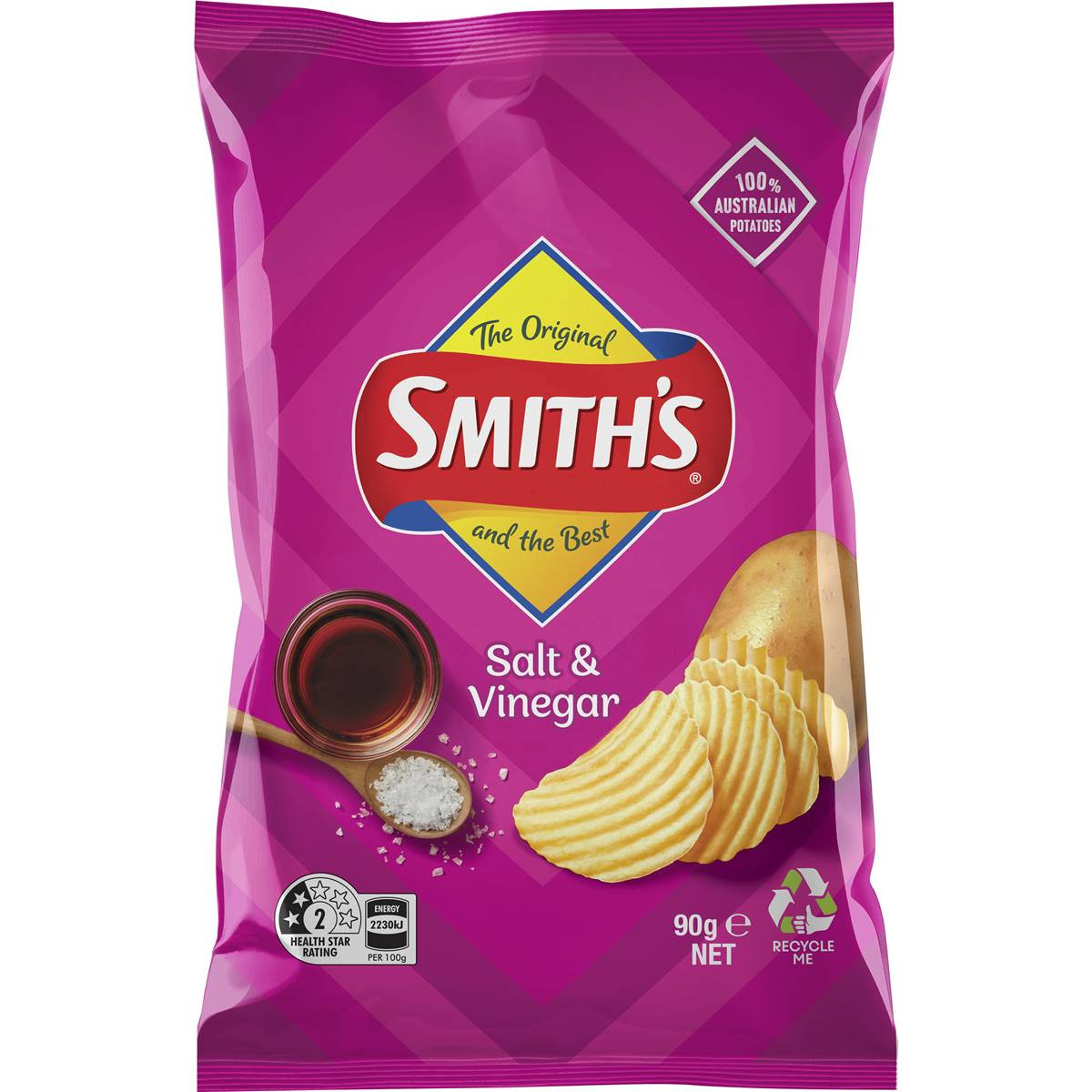 Smith's Crinkle Cut Chips Salt & Vinegar 90g