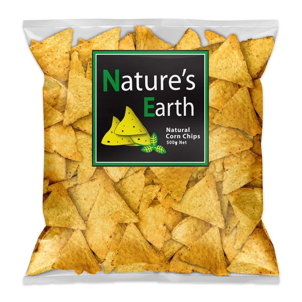 NATURE'S EARTH NATURAL CORN CHIPS 500G