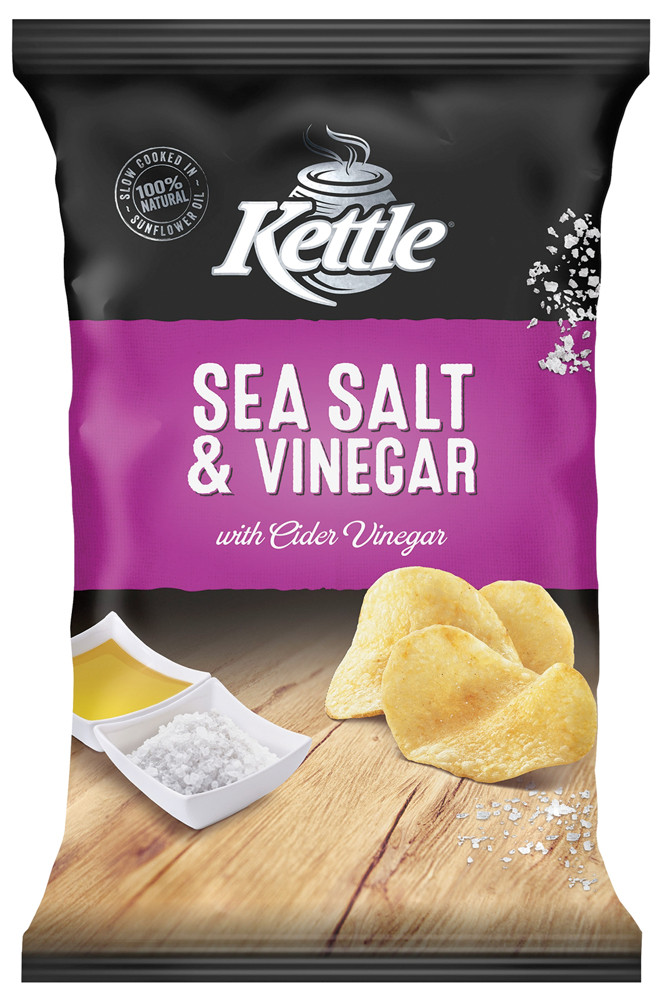 Kettle Potato Chips Sea Salt & Vinegar 45g
