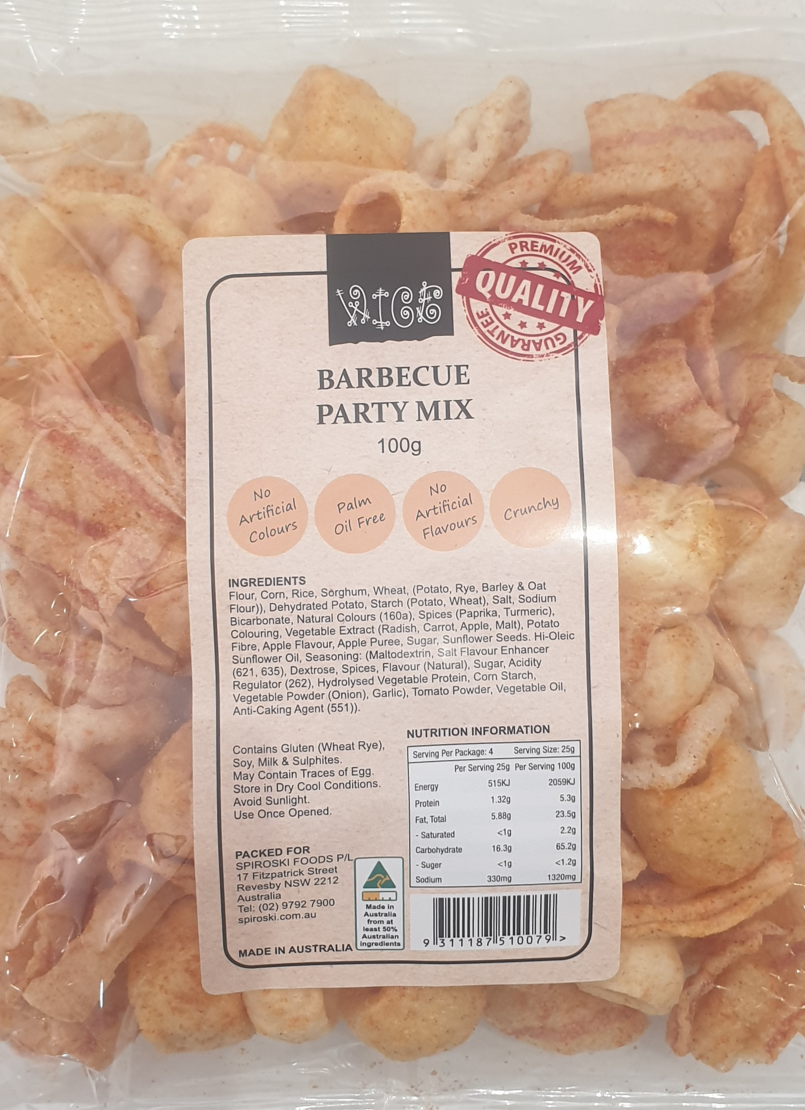 WICE BARBECUE PARTY MIX 100G