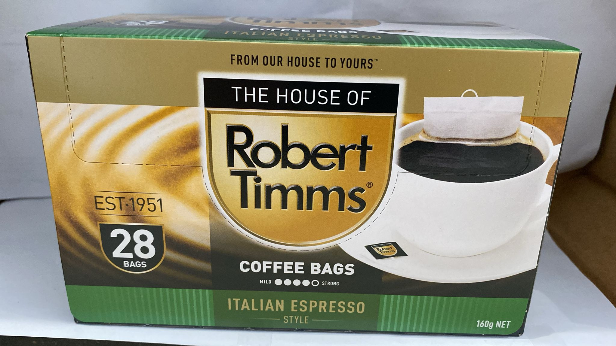 Robert Timms coffee Bags Espresso 160g