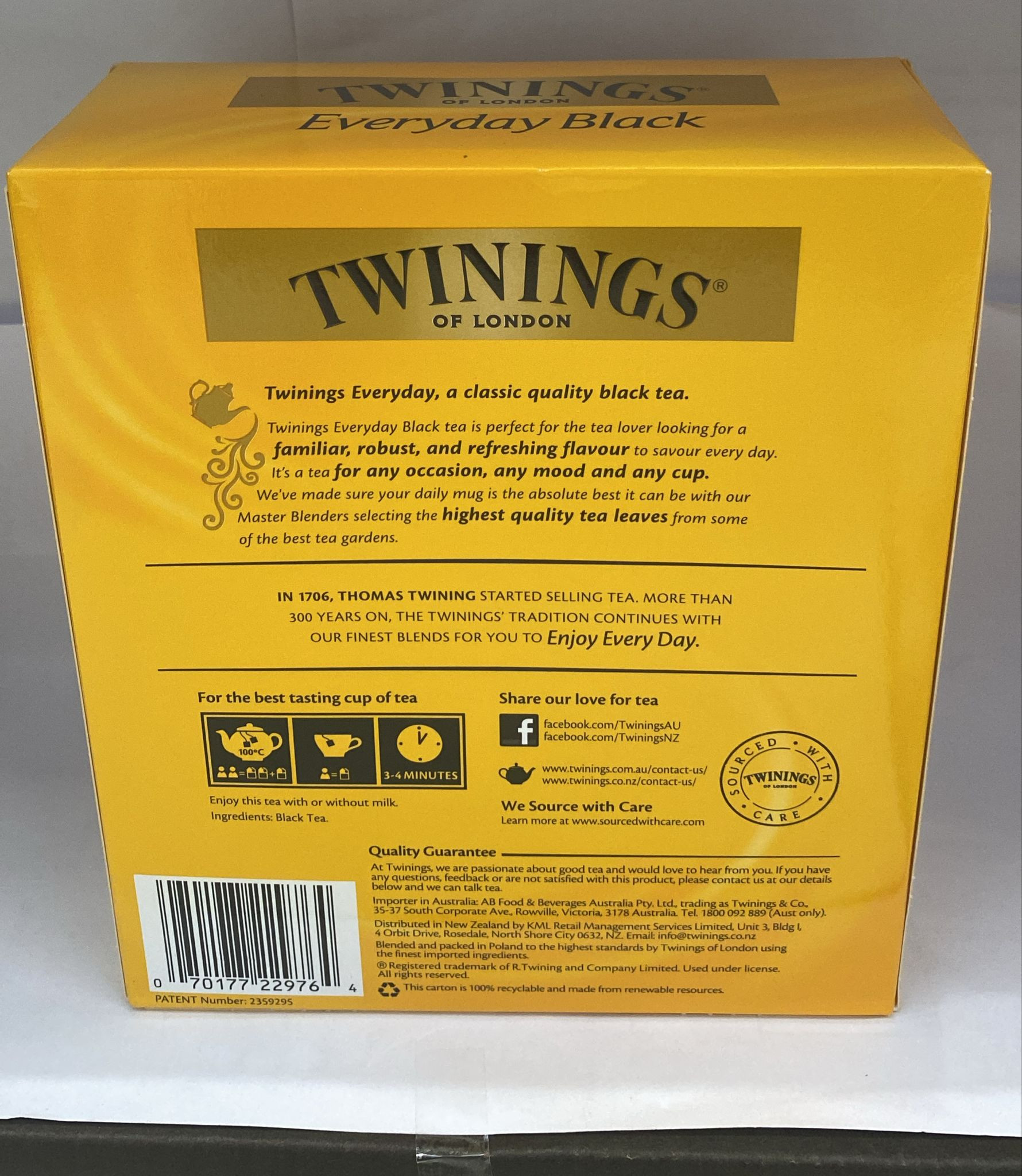 Twinnings black tea 100 bags