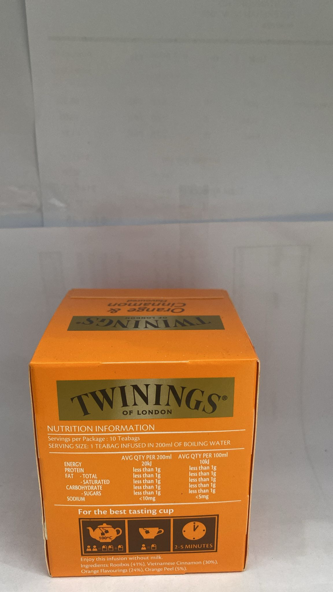 Twinnings orang & cinnamon tea 20g