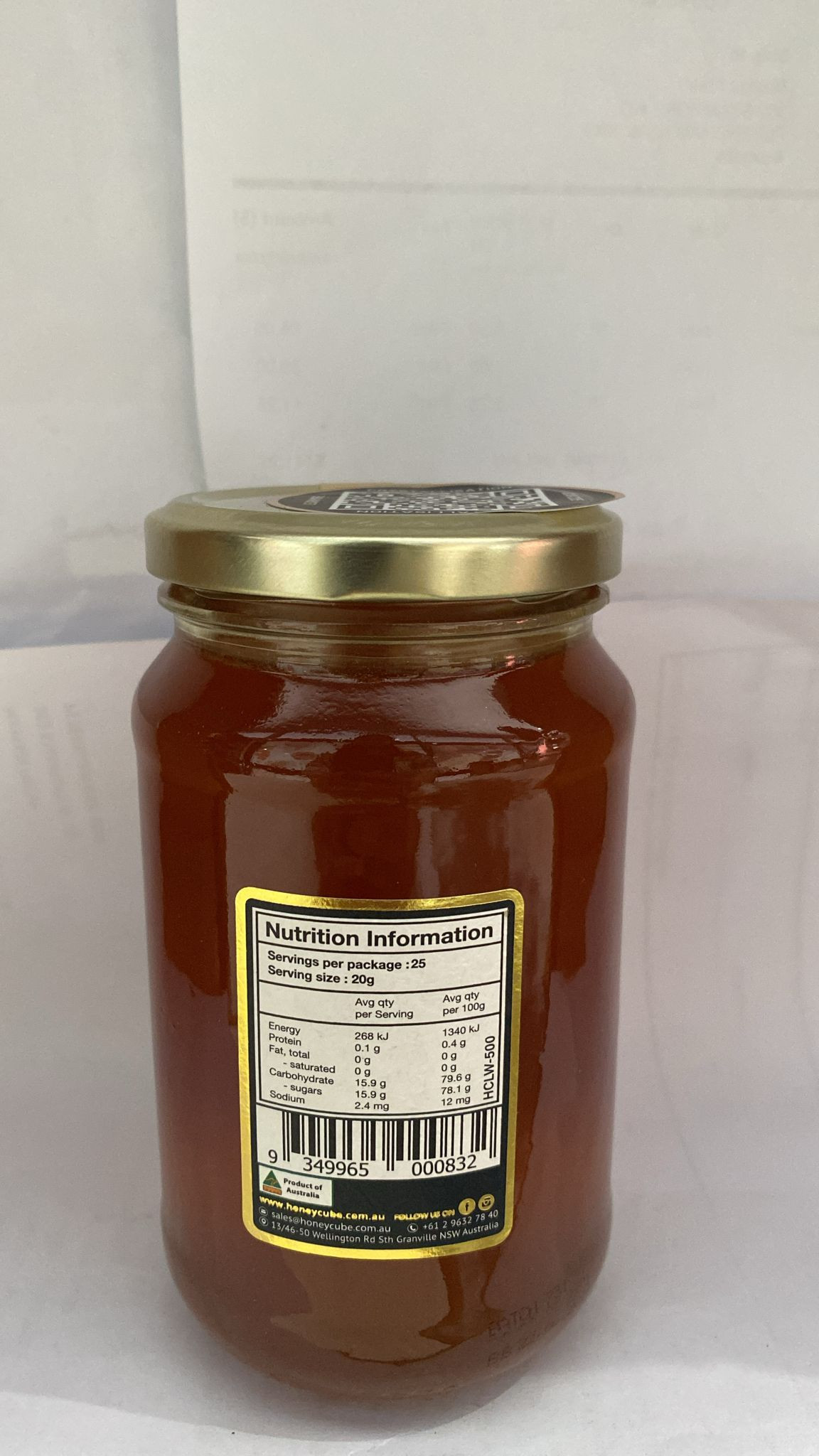 Honey cube leatherwood 500g