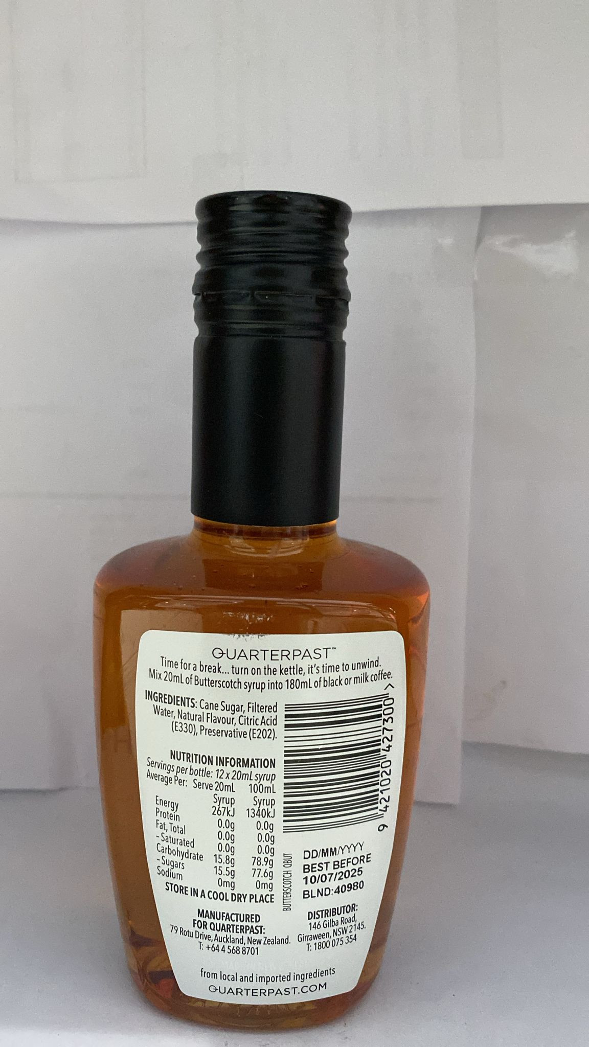 ButterScotch Syrup for Coffee