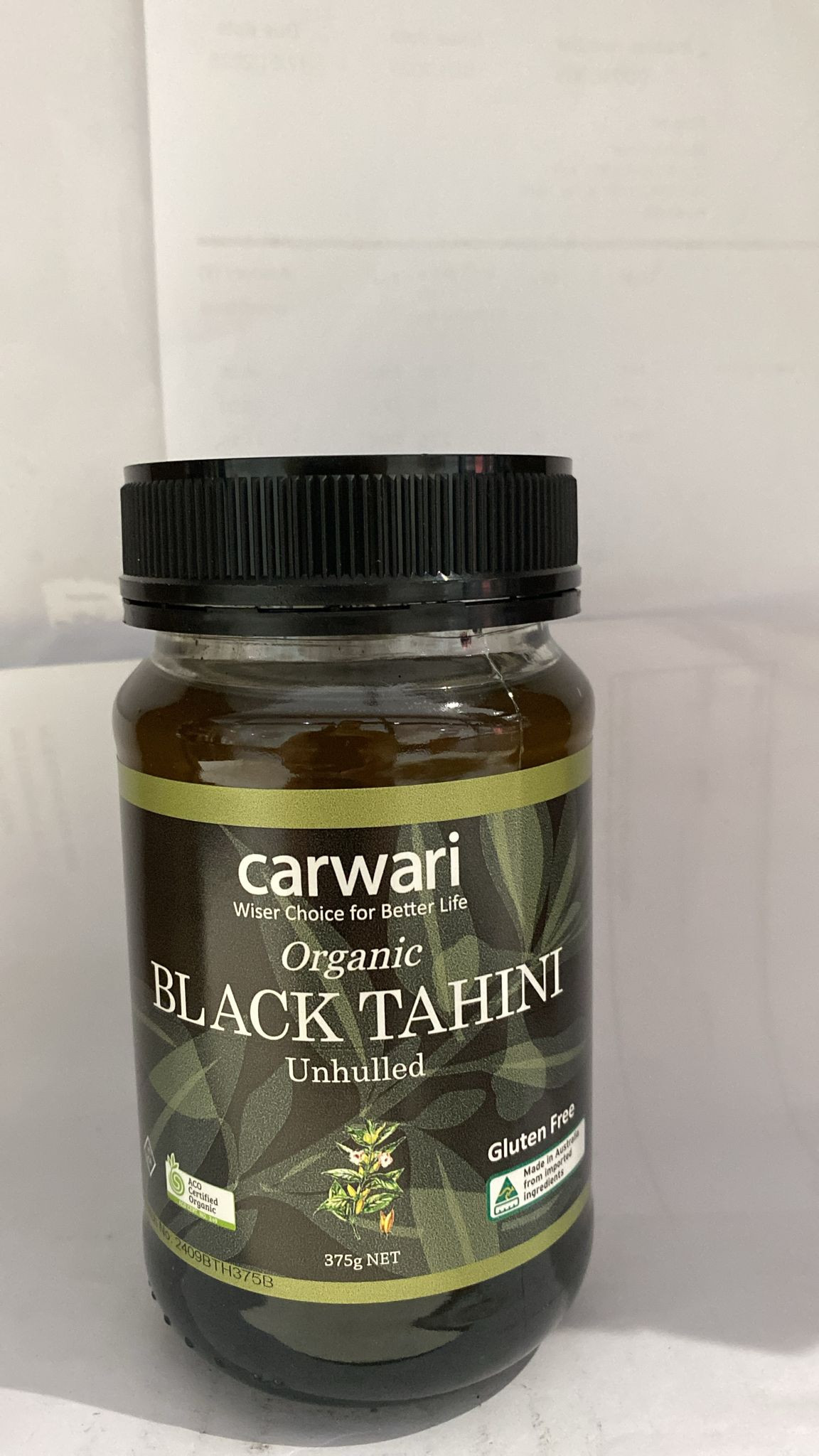 Carwari Black Tahini unhulled